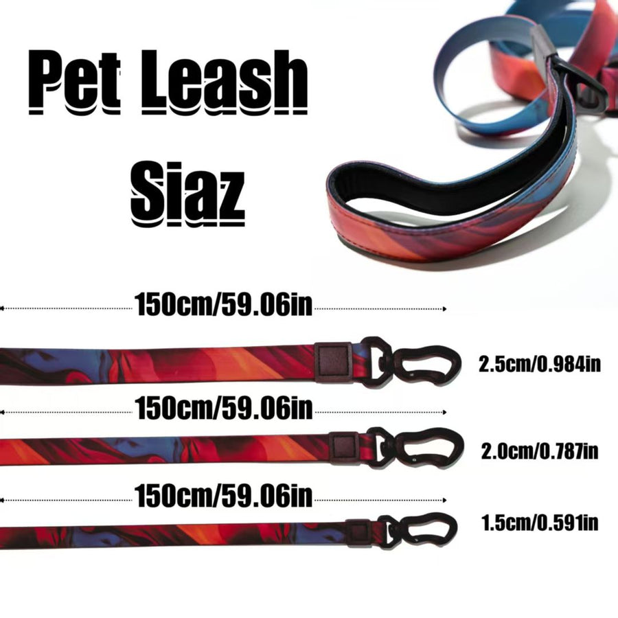 Waterproof PVC Dog Leash Set - Easy Clean Printed Leash
