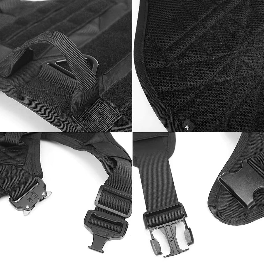 Tactical Dog Harness & Leash Set - Complete Walking Kit