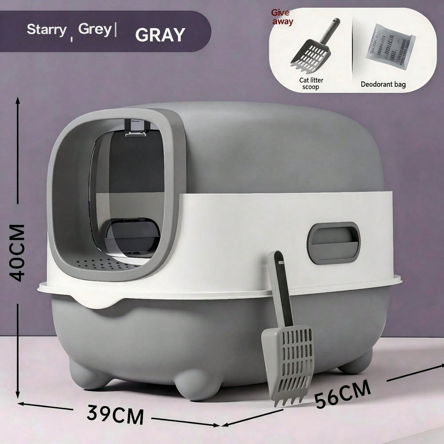 Enclosed Cat Litter Box with UV Light - Extra Large Flip Top