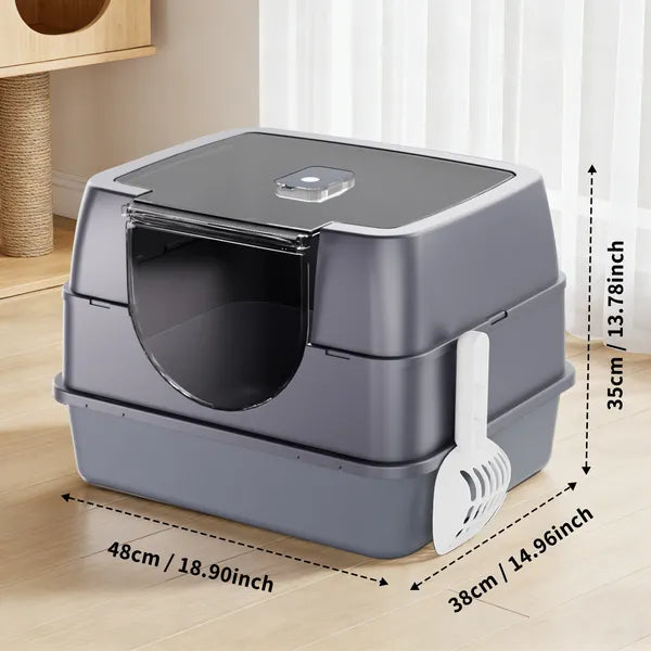 Hooded Cat Litter Box - Odor Locking for Large Cats