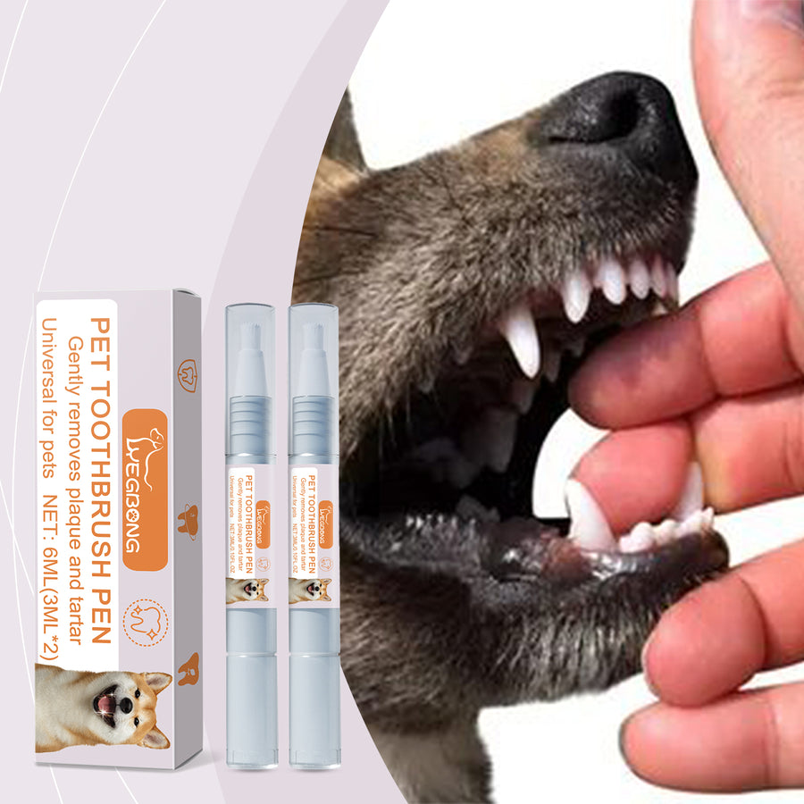 Pet Dental Toothbrush Pen 2-Pack - Easy Teeth Cleaning