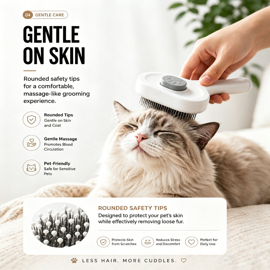 Self-Cleaning Slicker Brush for Cats & Dogs