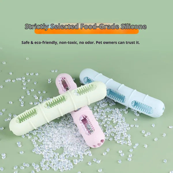 Dog Toothbrush Chew Toy - Teeth Cleaning Sausage Brush