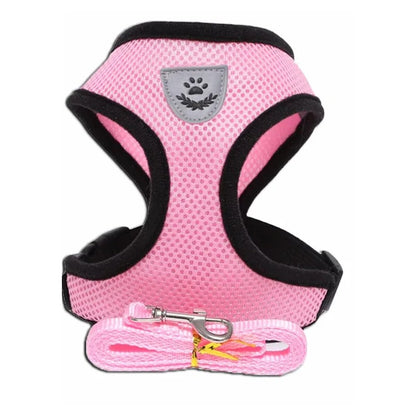 Reflective Cat & Dog Harness with Leash - Soft Vest